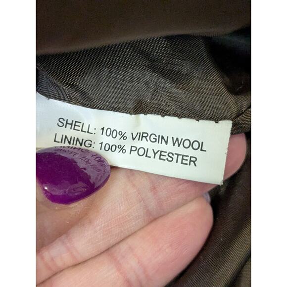 Wyoming Traders Riding Rancher Vest 100% Virgin Wool Brown Mens Size Medium - Picture 5 of 6